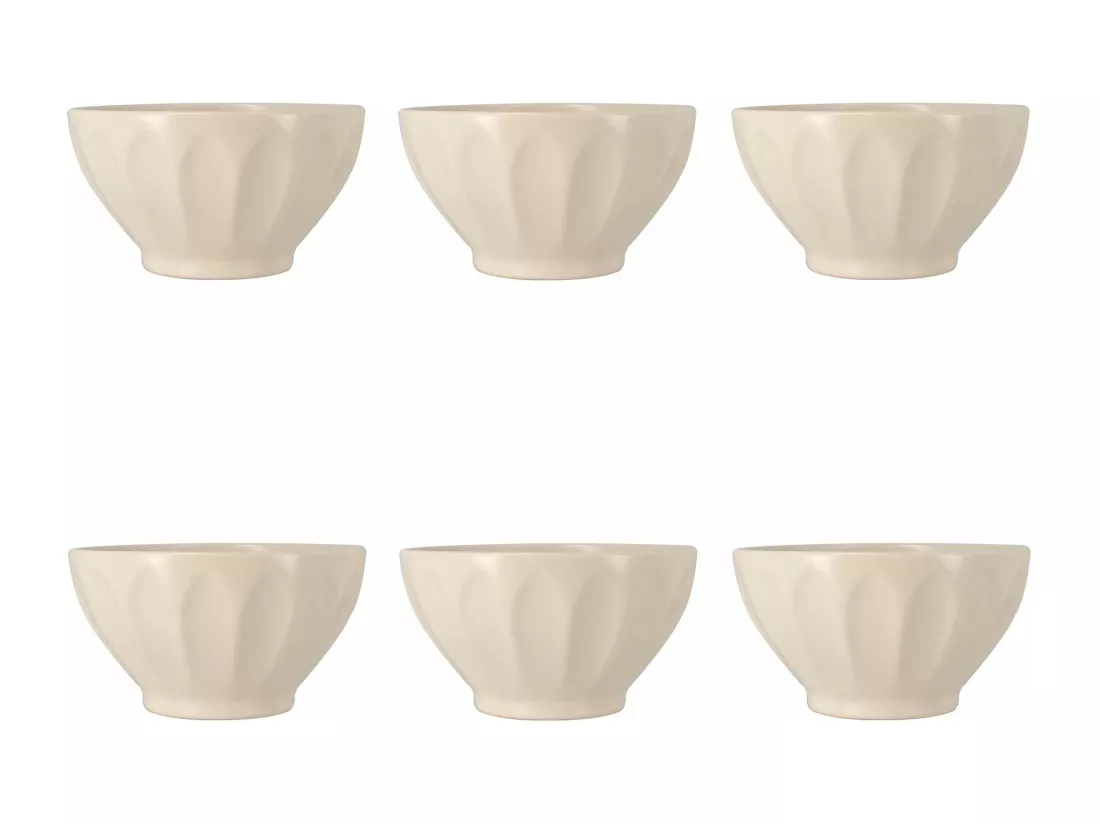 Novastyl - Lot 6 Bol Bistrot 580ml En Faience Creme