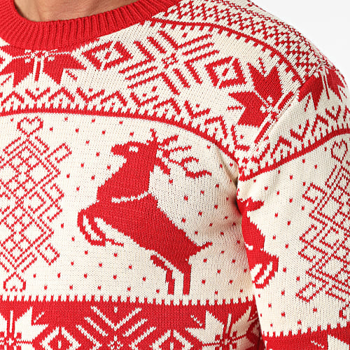 Pull Beige Rouge
