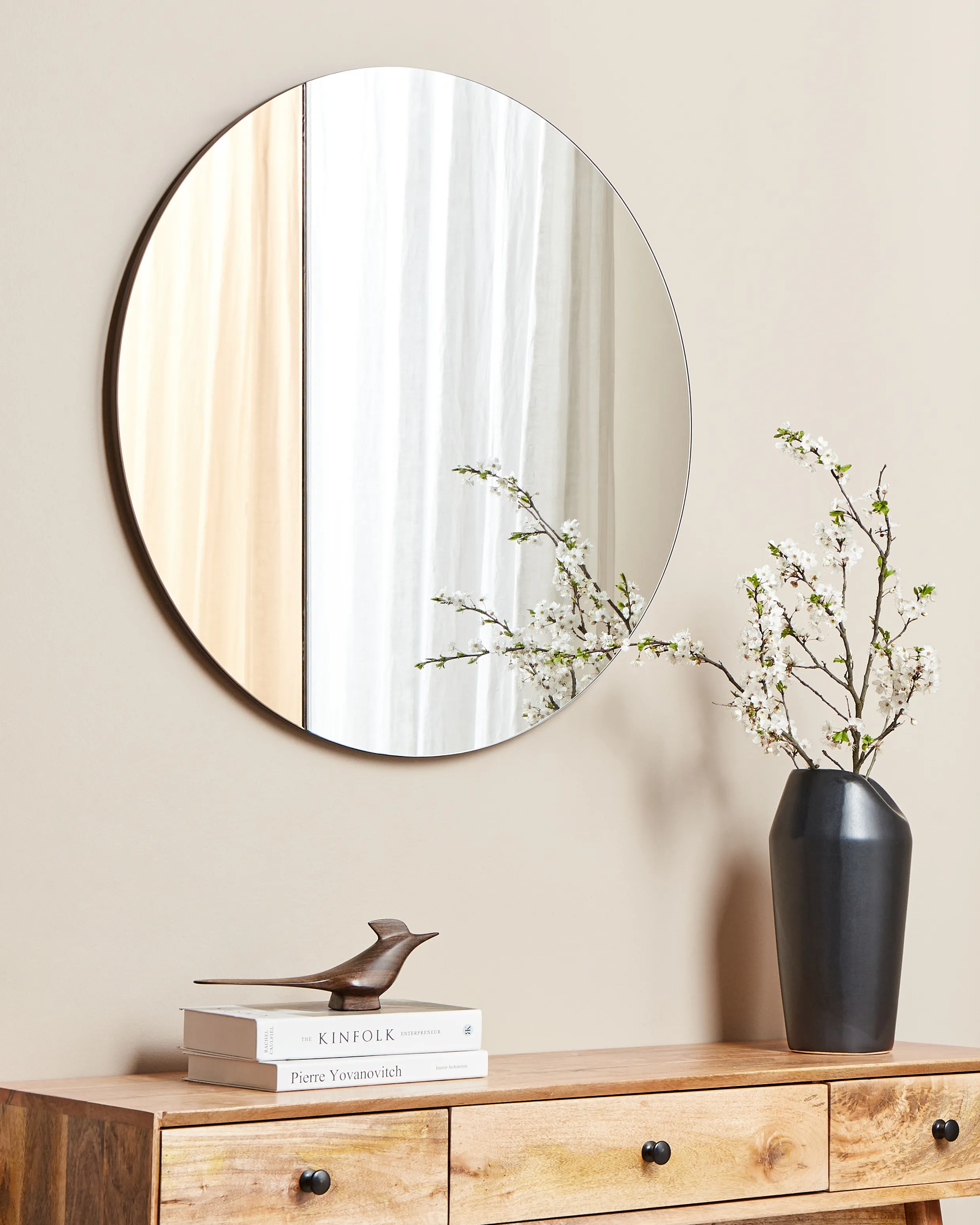 Wandspiegel CHARRON 80 cm 80 cm Roségoud