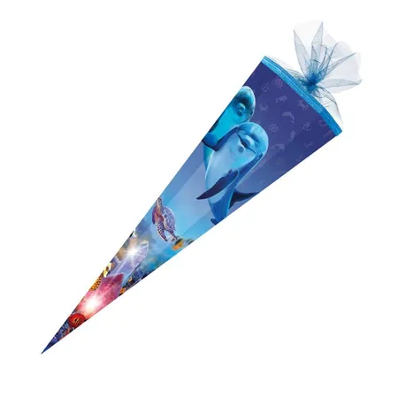 Nestler Schultüte Delfinwelten, 85 cm eckig, Tüll