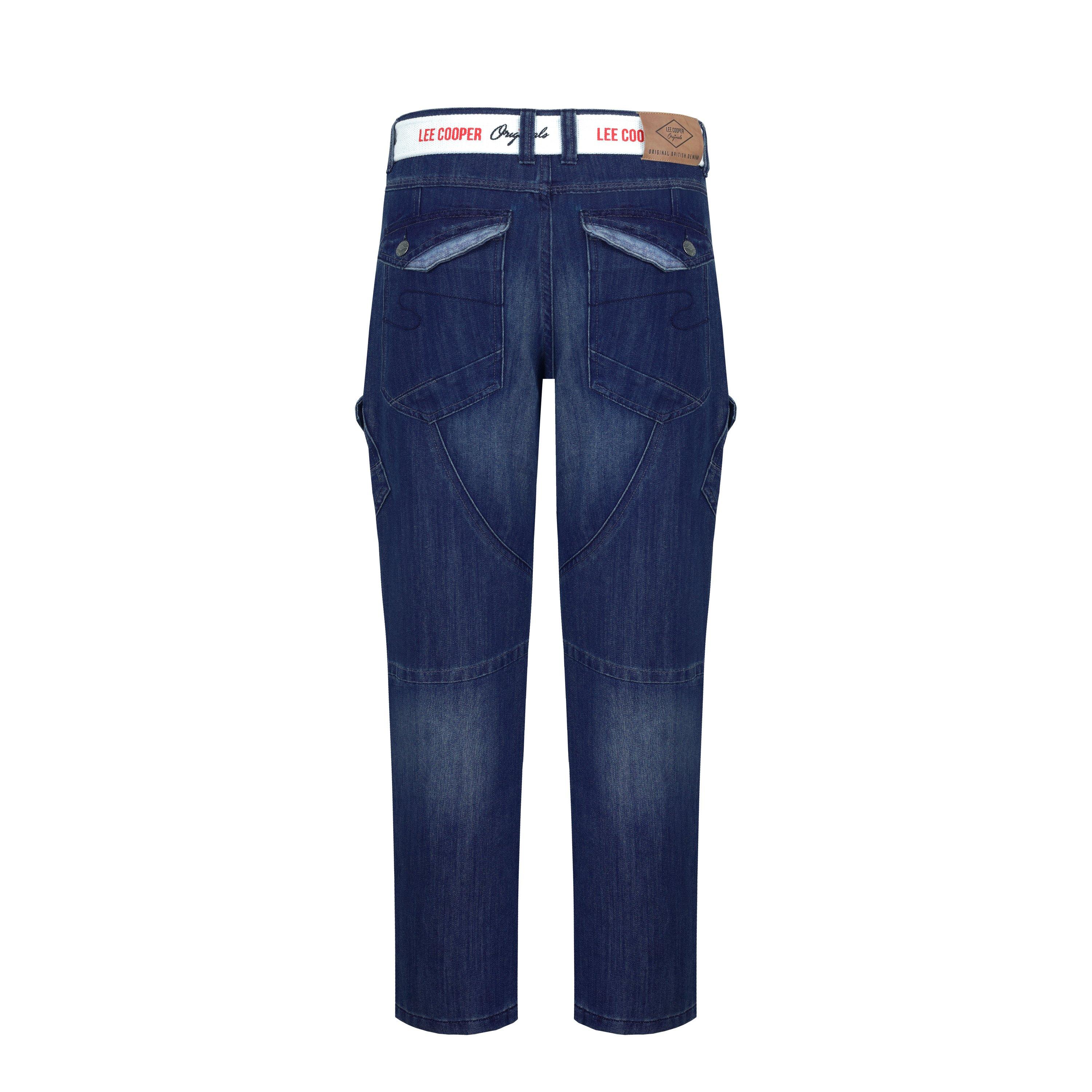 Lee Cooper LC Belted Cargo Jeans Mens