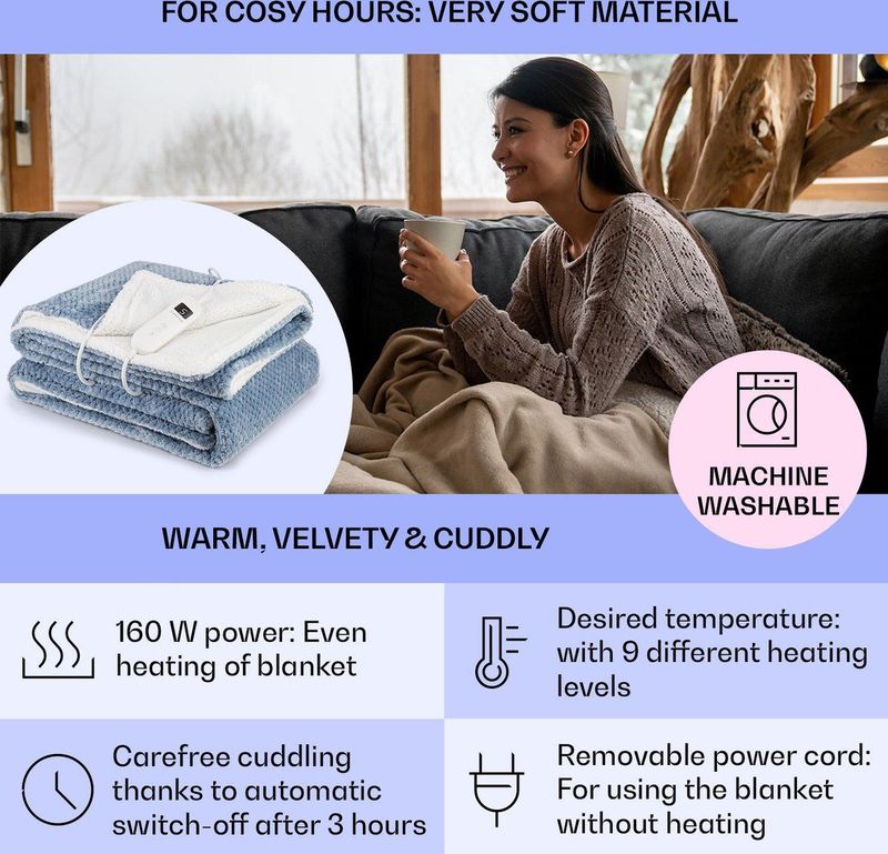 Dr. Watson - Deluxe XL - Elektrische Deken - 160 W - 180 x 130 cm - 9 Warmtestanden