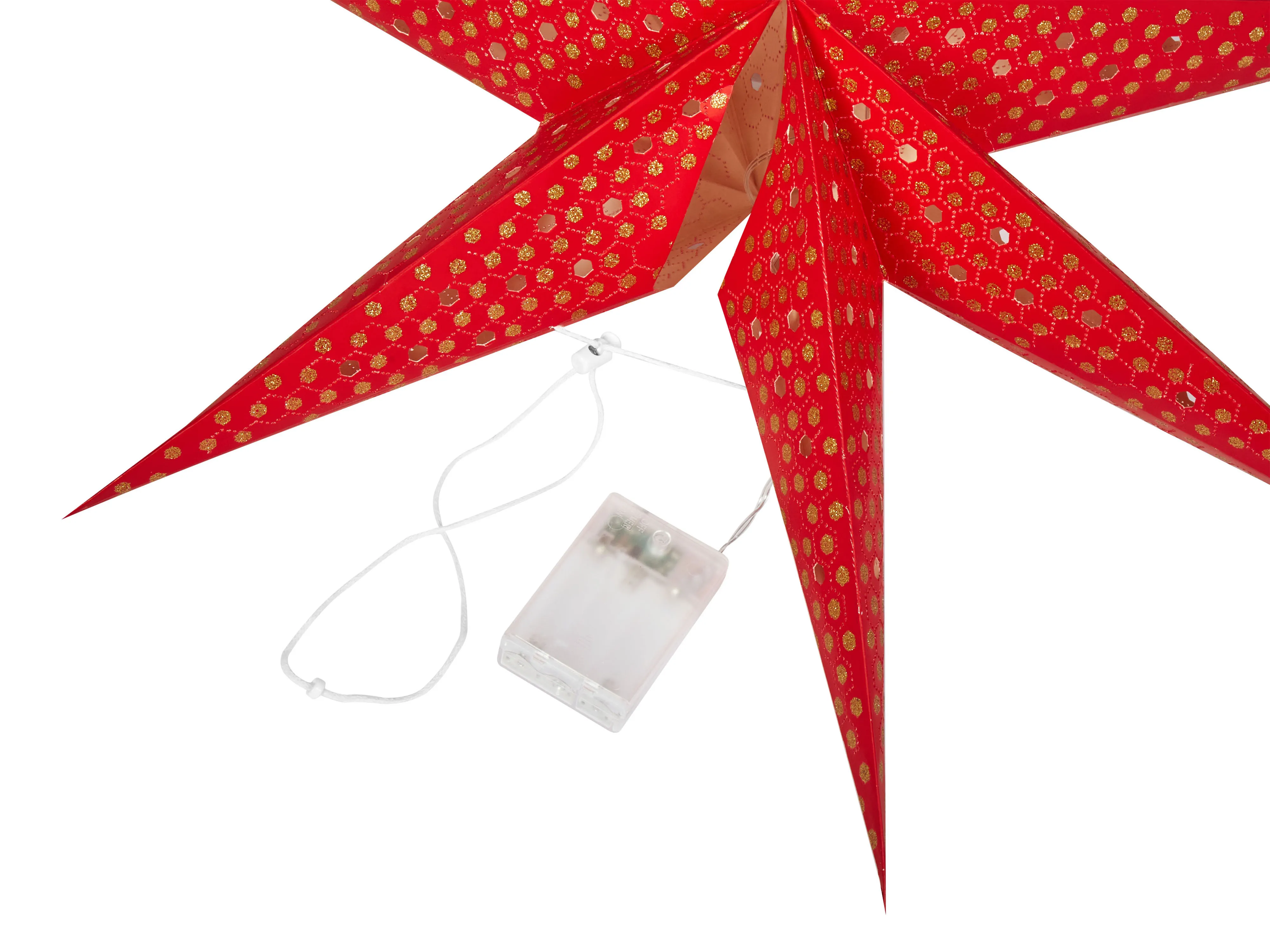 Set van 4 hangende decoraties LED KAMET Ster 60 cm Meerkleurig
