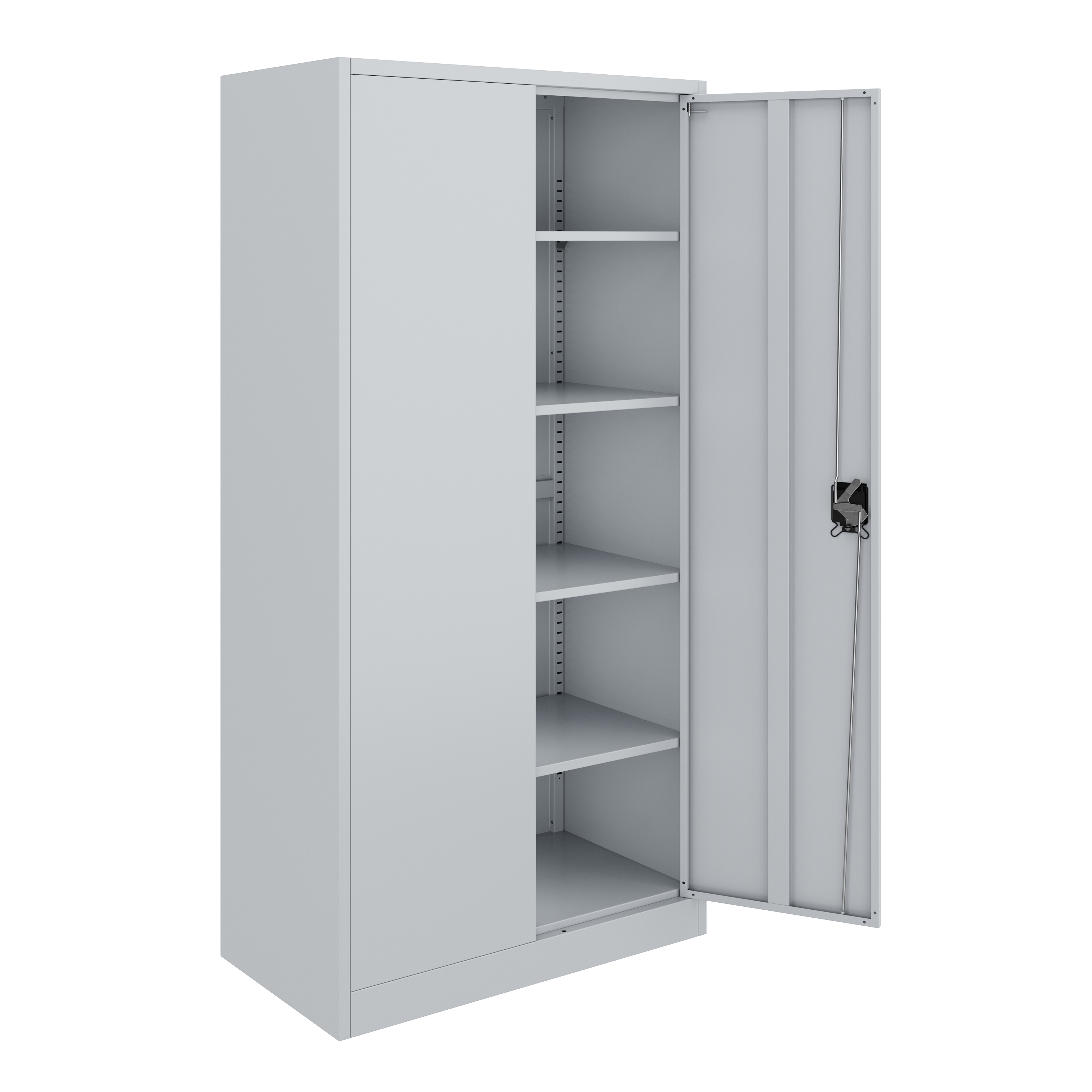 Aktenschrank mit 5 Böden 90 x 180 cm grau