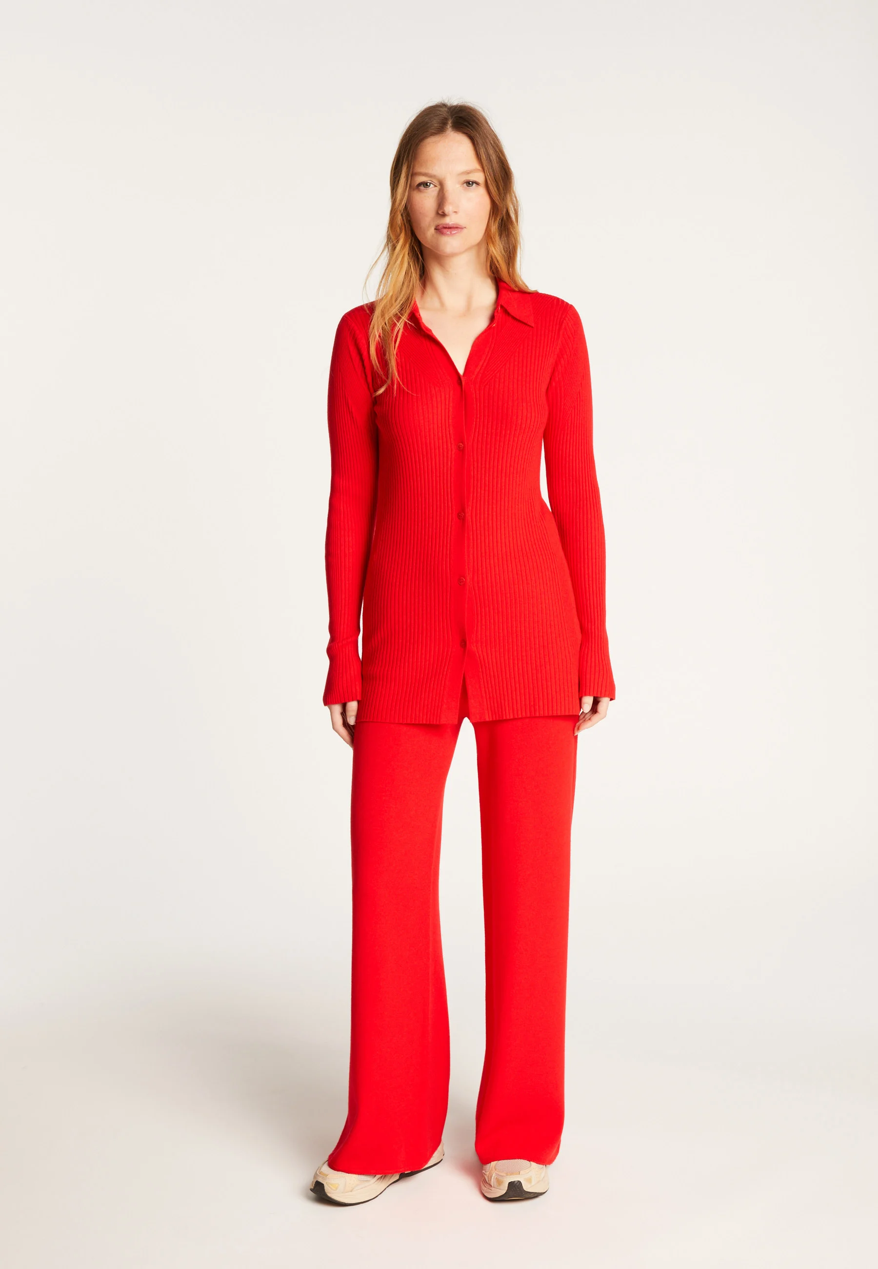 REDAAH24 - Chemise en laine mélangée | Rouge