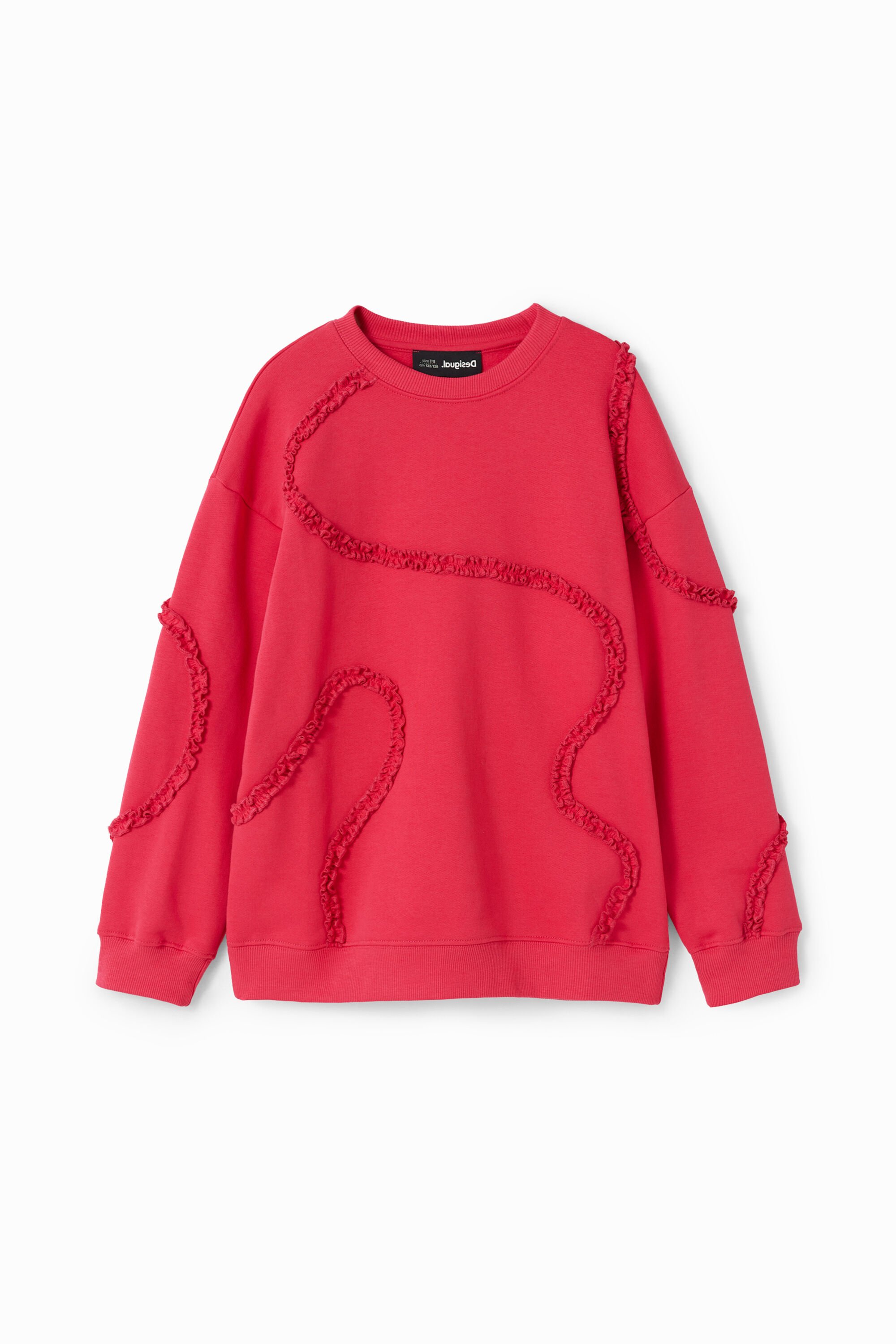 Sweat-shirt ruban plissé