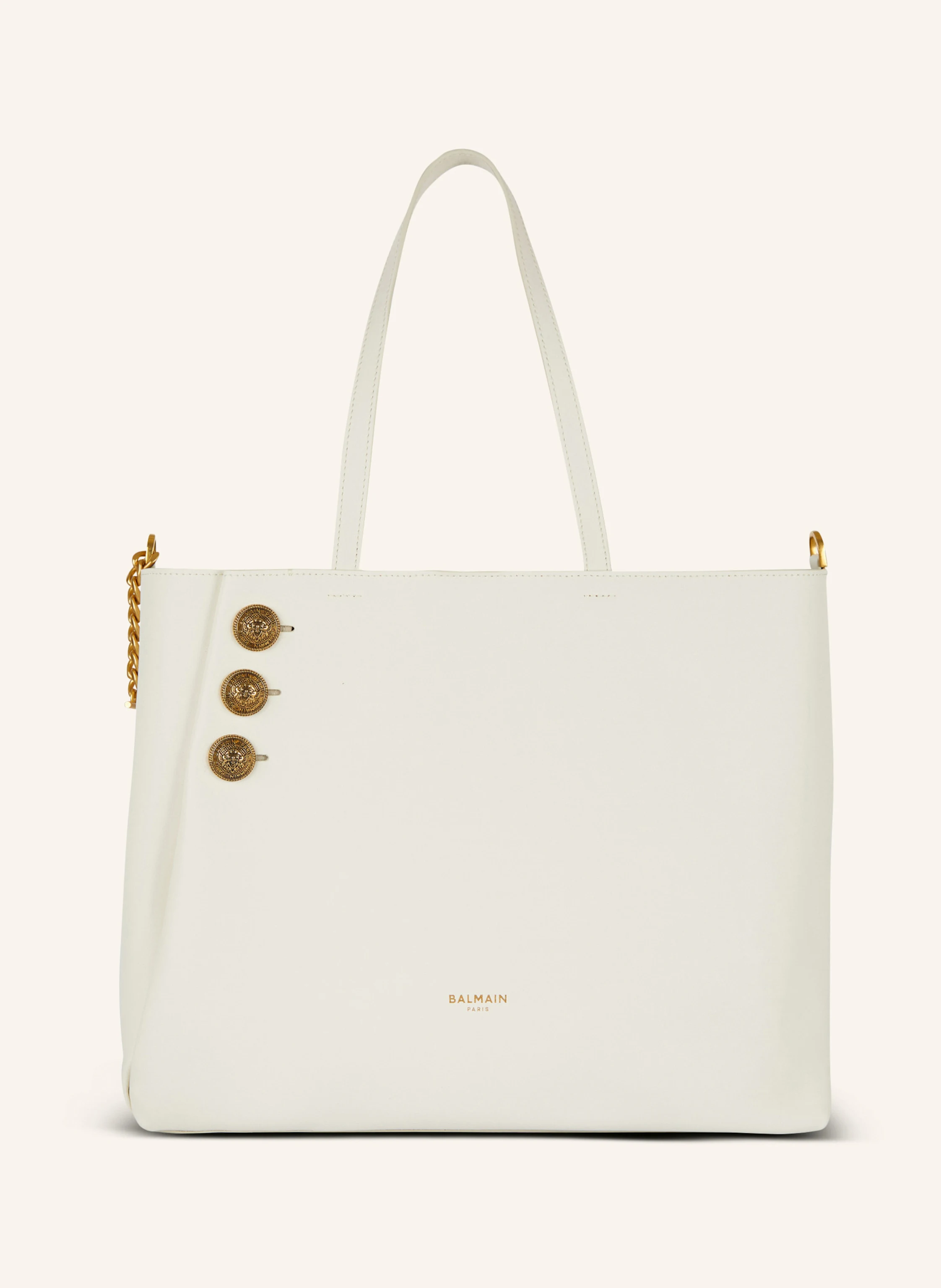 BALMAIN Shopper Emblčme aus Leder