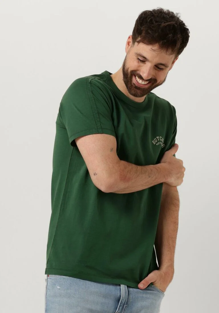 BUTCHER OF BLUE groene butcher of blue t-shirt army lock stamp tee