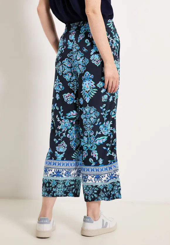 Casual Fit Hose mit Print - deep blue