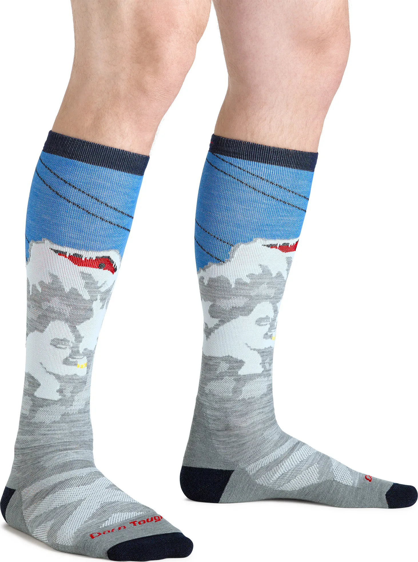 Darn Tough Men's Heady Yeti OTC Midweight With Cushion Gray
