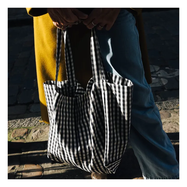 Gabrielle Paris Sac week-end Vichy | Noir