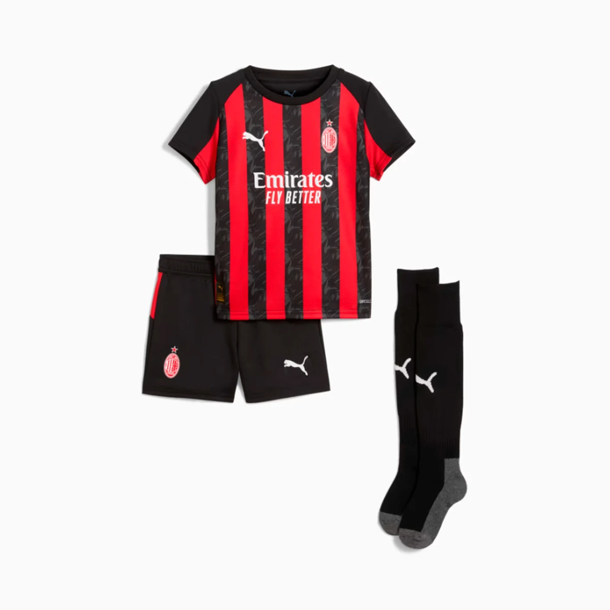 Conjunto Puma AC Milan Primeiro Equipamento 2025-2026 Criança