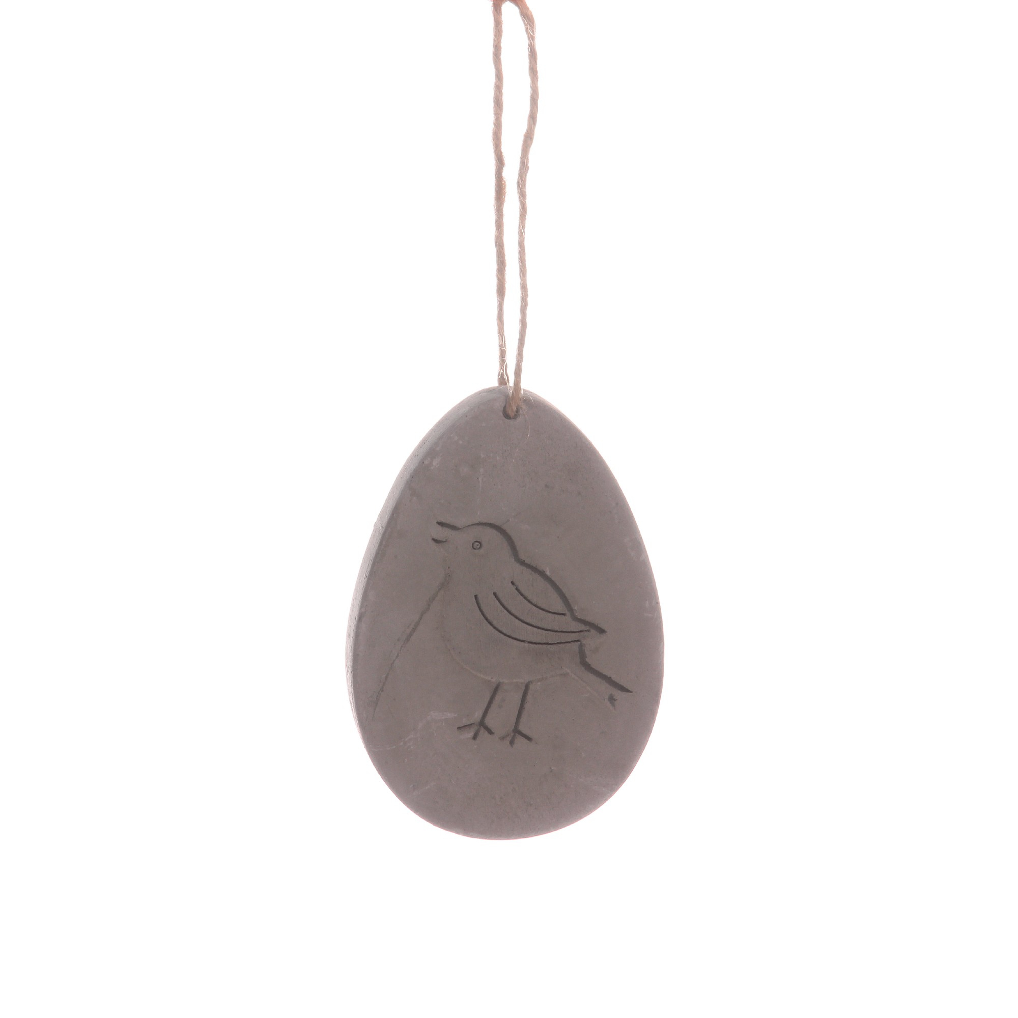 Aufhänger 'Vogel im Ei', Zement, H 9 cm, B 6,5 cm, T 1 cm günstig bestellen
