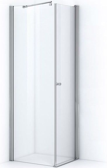 Zircon Comfort Douchecabine | 70x60 cm Chroom Helder glas Draaideur Rechthoek