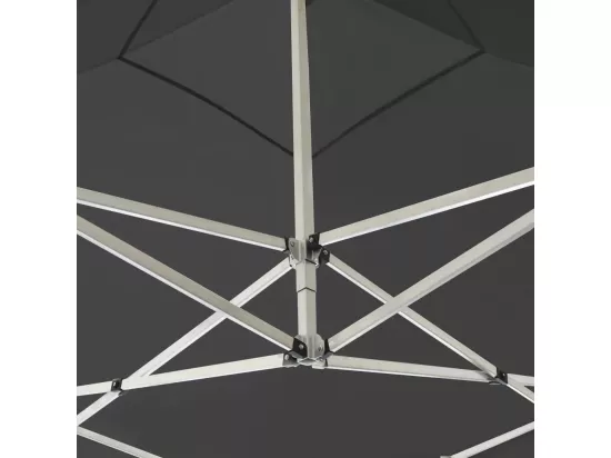 Tente de réception pliable à parois Aluminium 3 x 3m Anthracite