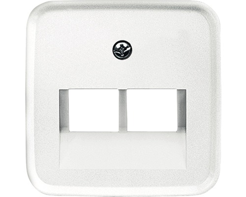 Busch-Jaeger 1803-02-214 Centrale afdekplaat, dubbele afdekking voor ISDN UAE aansluitdozen, Reflex SI alpinewit