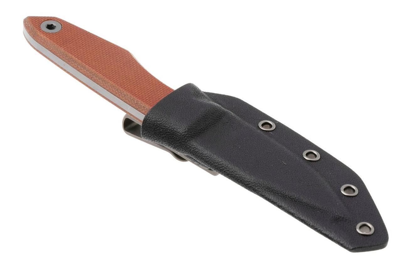 Big Idea Design USA Lookout USA-LO-NAT-MGN, Stonewashed CPM MagnaCut, Natural Micarta vaststaand mes, Mak Kelsay design