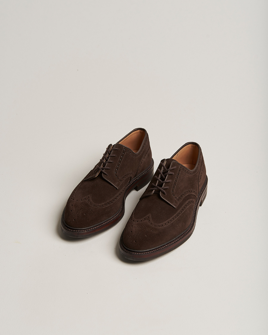 Crockett & Jones Pembroke Derbys Dainite Sole Dark Brown Suede