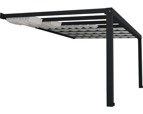 Palram-Canopia kabelspanzonnescherm - schaduwset voor terrasoverkapping Stockholm 520x340 cm (7 stuks 64,5x340 cm) wit