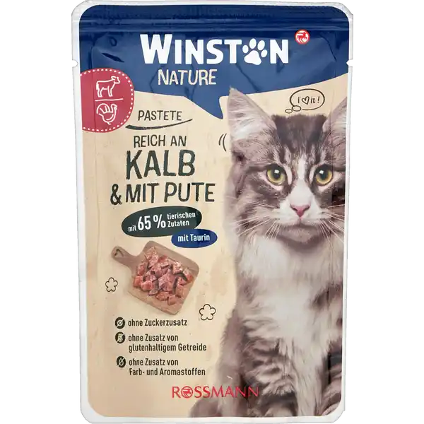 nature Katzenfutter mit Kalb und Pute
