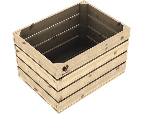 Buildify houten fruitkist, middelgroot, onbehandeld, 44x28x33 cm