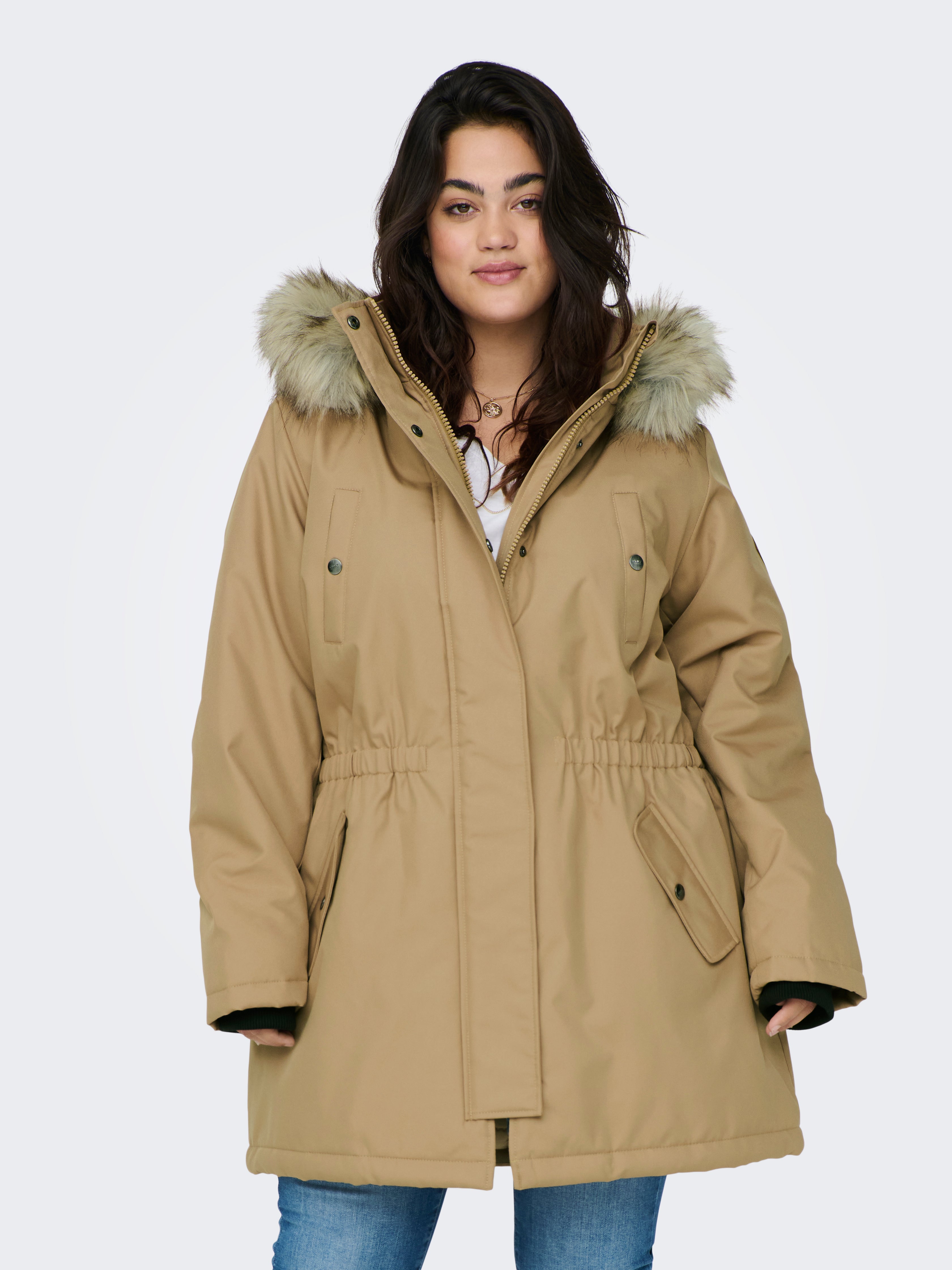 CARIRENA Langer Parka Tigers Eye