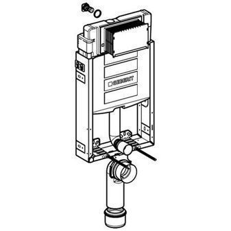 Geberit Kombifix WC-element H108 wandmodel m. Sigma inbouwreservoir 12cm afvoer Ø90/110mm z. bedieningsplaat frontbediend