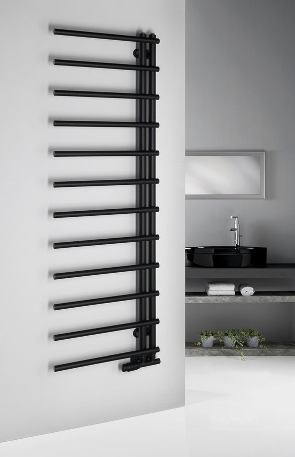 Sapho Justina badkamerradiator 151x50cm mat zwart