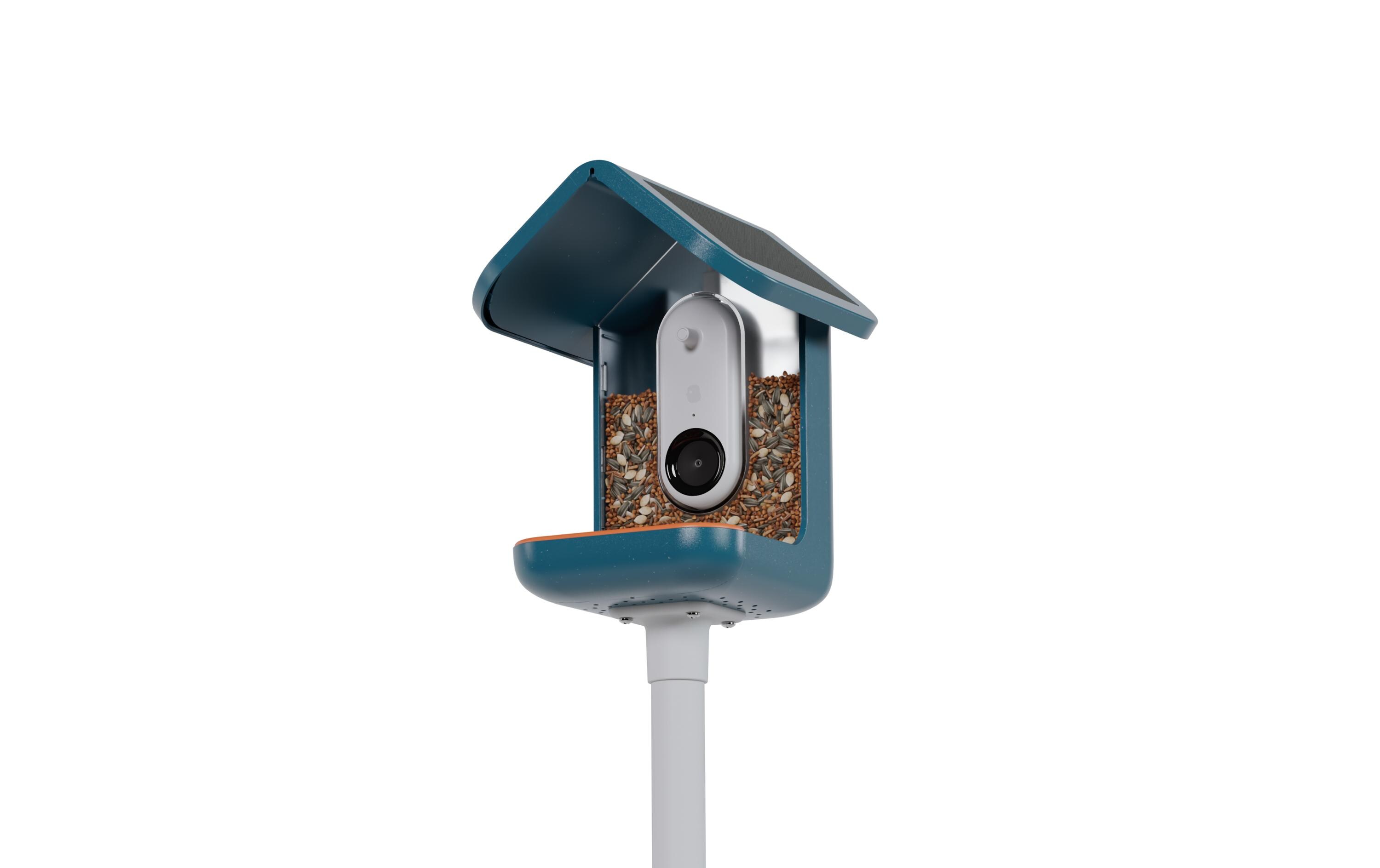 Futterspender 2.0 mit Solardach und AI Vogelerkennung<br>Vogelhaus mit integrierter Kamera und Solardach