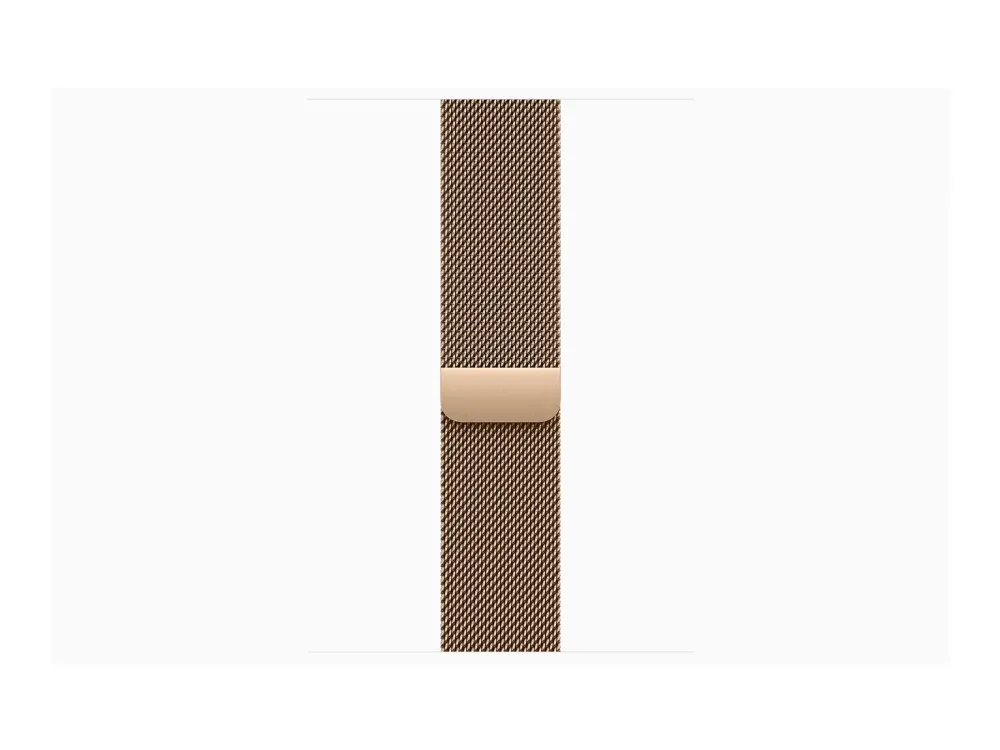 Apple Watch Series 10 (GPS   Cellular) - 46 mm - guld titanium - smart ur med milanesisk løkke - rustfrit stålnet - guld - båndstørrelse: S/M - 64 GB - LTE, Wi-Fi 4, UWB, Bluetooth - 4G - 41.7 g