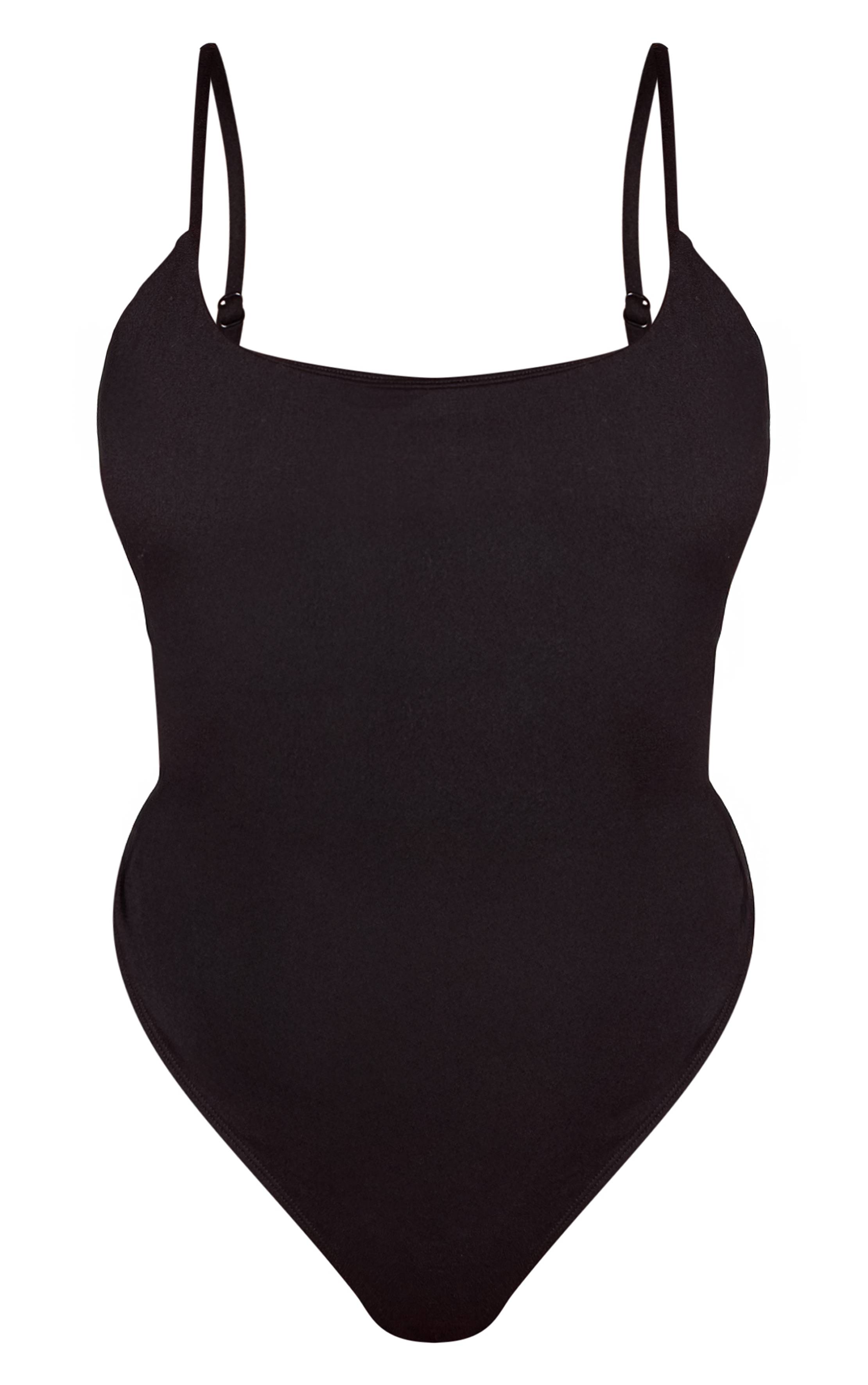 Noir Body Sculptant À Bretelles Avec Soutien-gorge Intégré