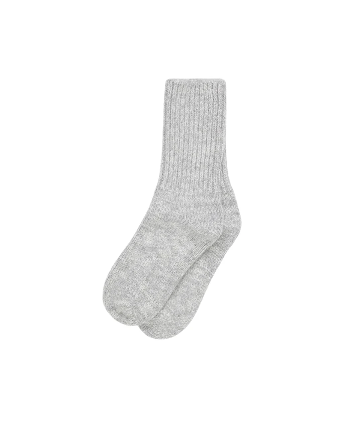 Moshi Moshi Mind  Boyfriend strømper - Light Grey Melange