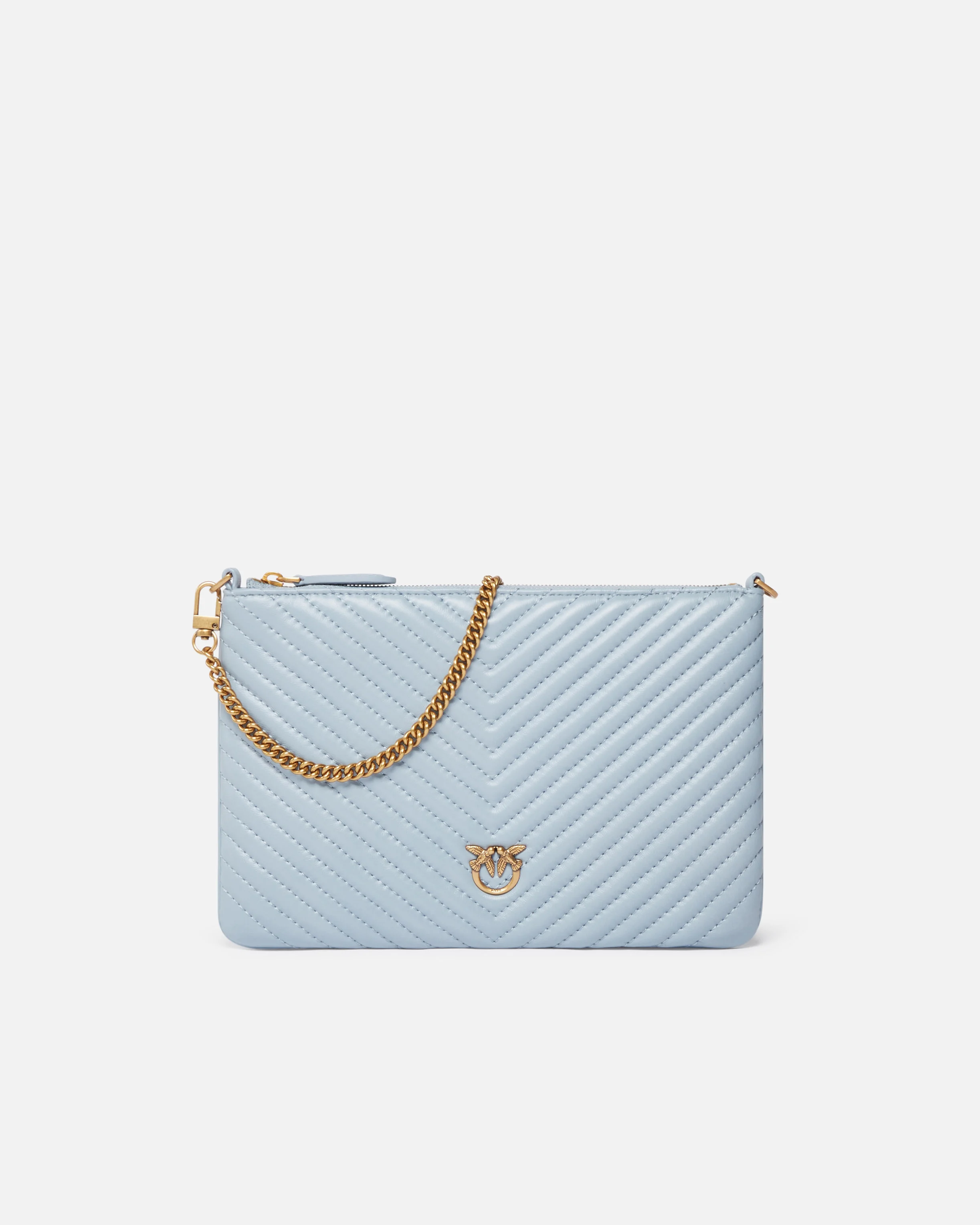 Petit sac enveloppe matelassé | Bleu