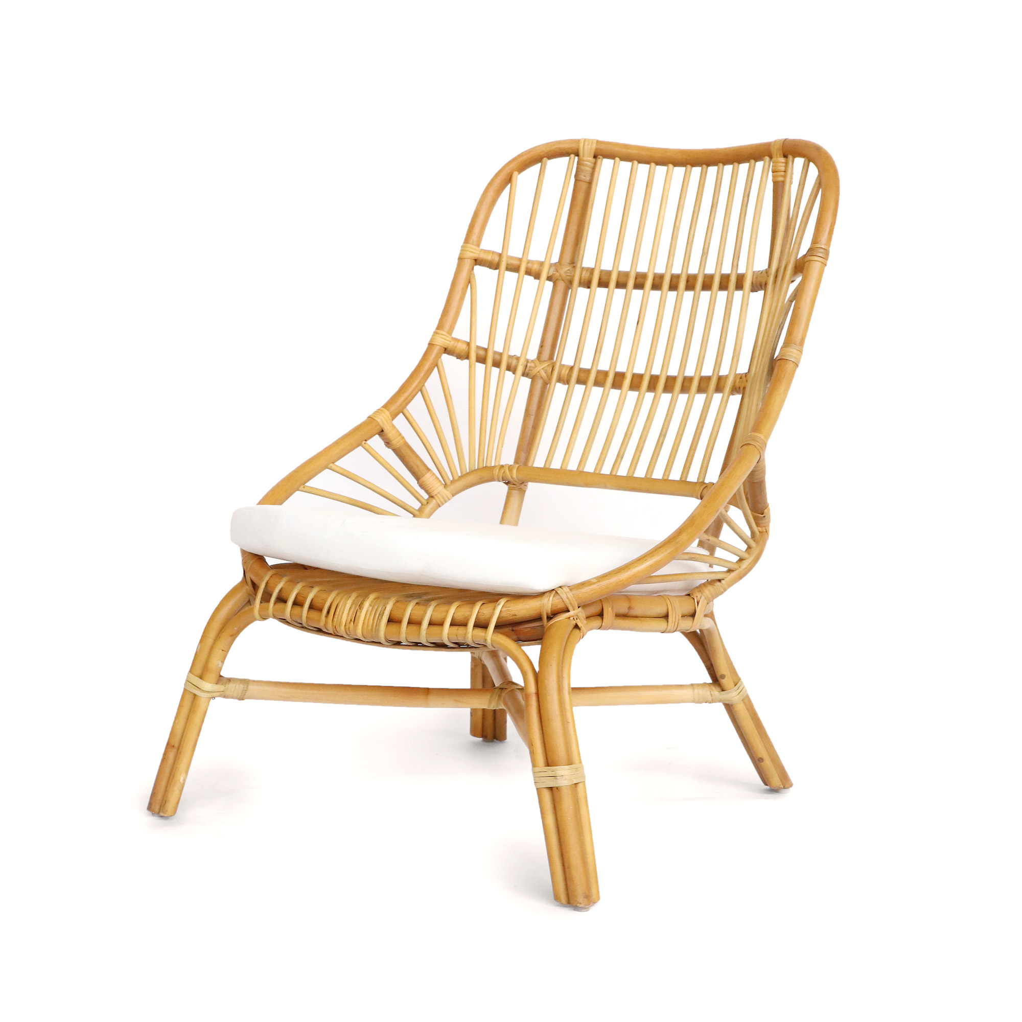 Lounger 'Bennet' aus Rattan, natur, B 68 cm, H 91 cm, L 76 cm von fischer's lagerhaus