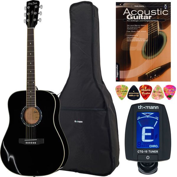 Harley Benton D120BK Westerngitarren-Bundle