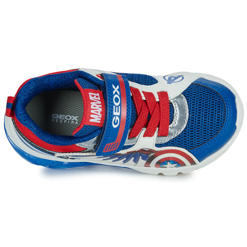 Geox - J CIBERDRON BOY - Bleu / Rouge / Blanc