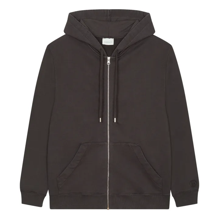 SMALLABLE BASICS Sweat A Capuche Zippé Homme Coton Bio | Noir