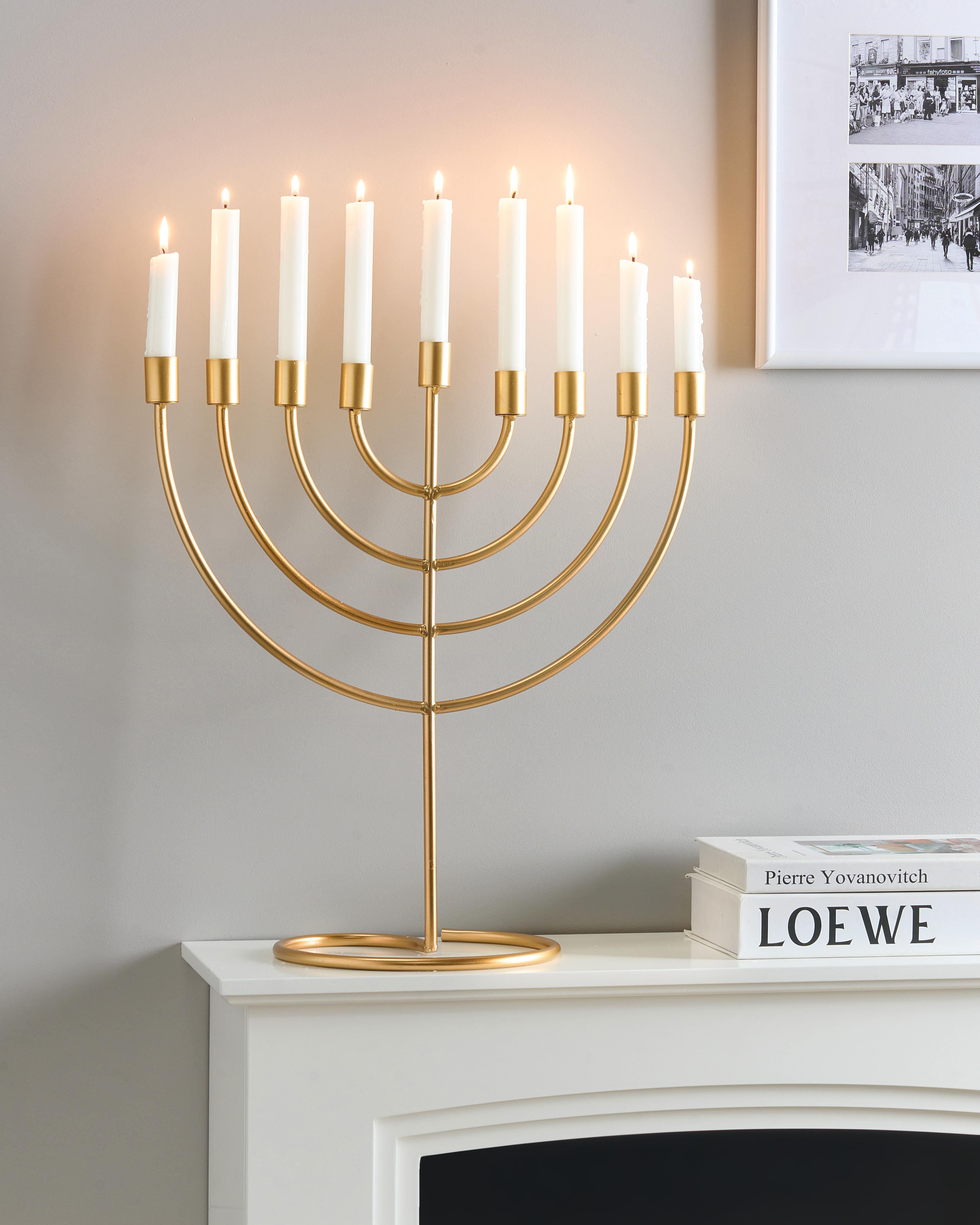 Kaarshouder AMORA Metaal 50 cm Goud