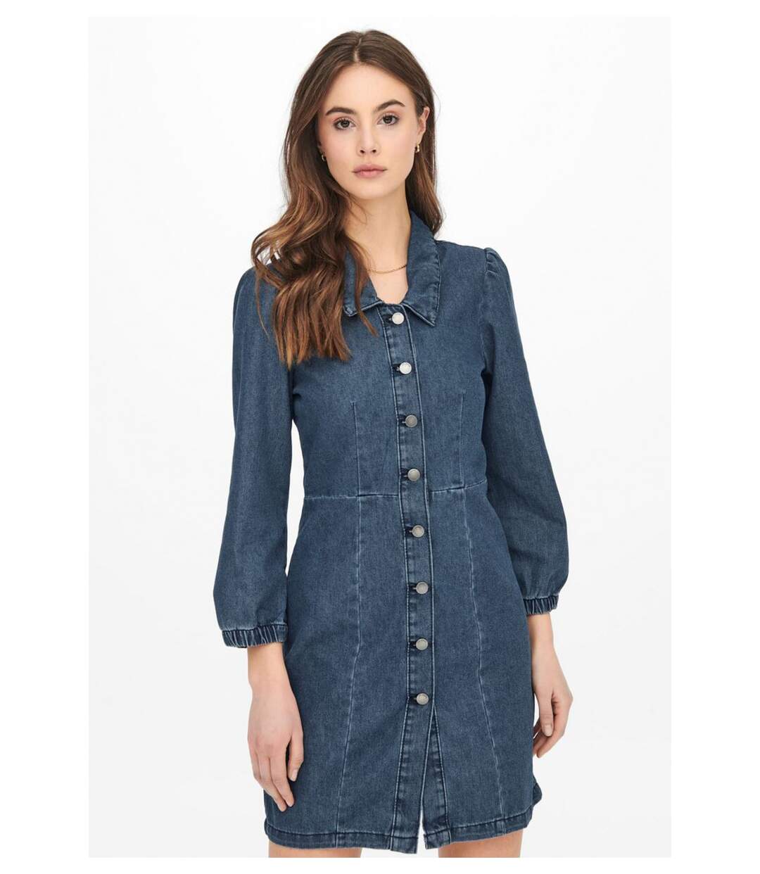 Robe en jean manches bouffantes