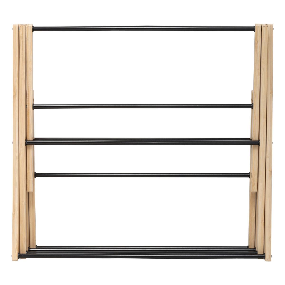 ETENDOIR A LINGE ACCORDEON BLACK BAMBOU 7M
