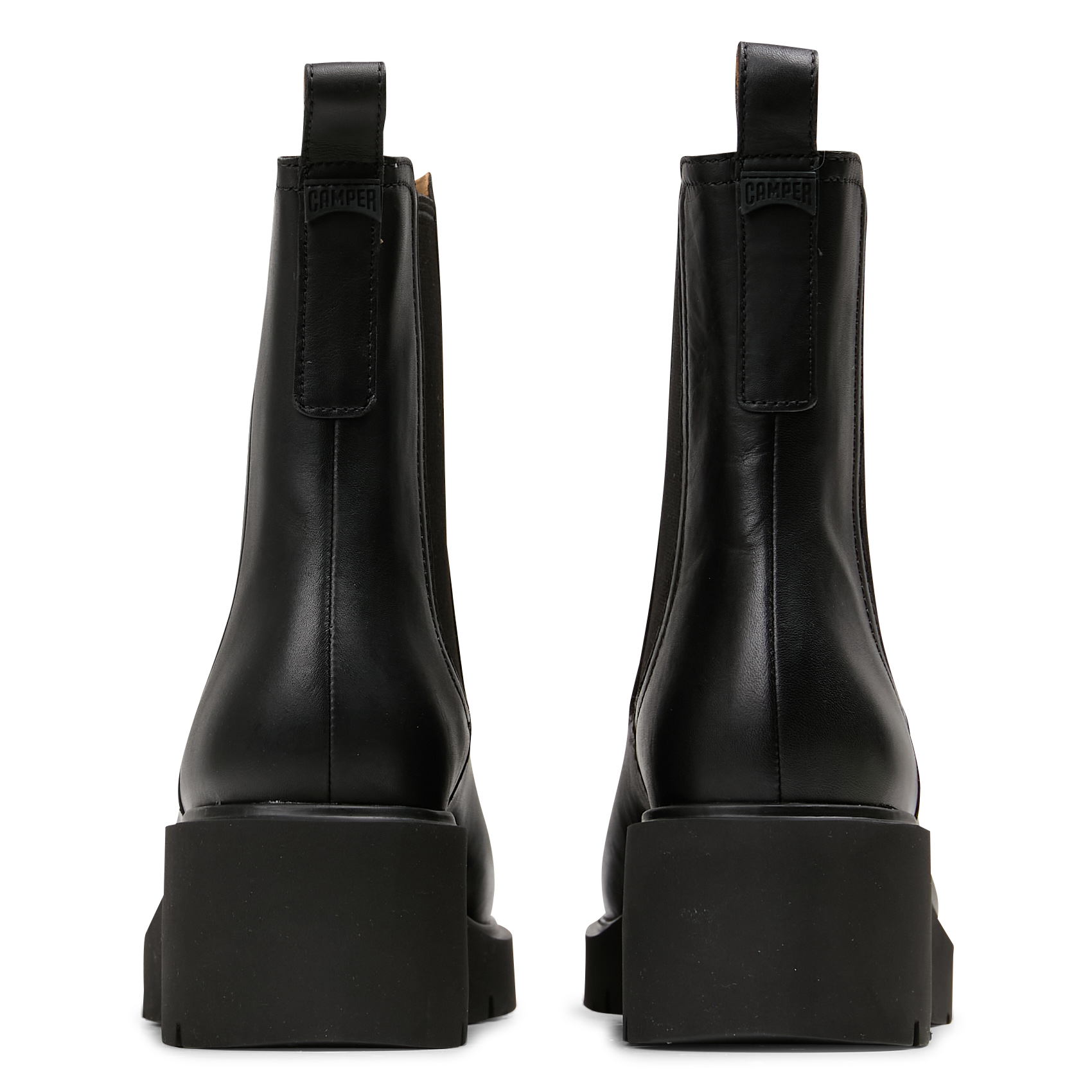 MILAH - Bottines en cuir mélangé | Noir