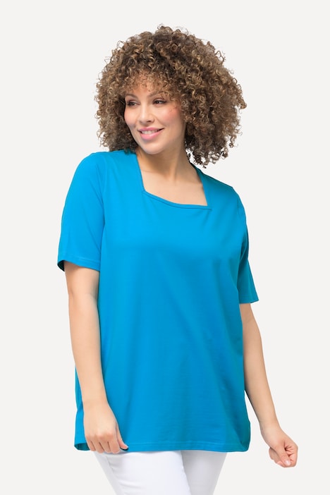 T-Shirt, A-Linie, Carree-Ausschnitt, Halbarm