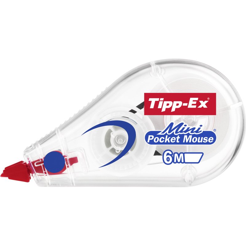 Pack de 15 correcteurs à sec Mini Pocket Mouse Tipp-Ex largeur 5 mm - Longueur 6 m + 5 offerts