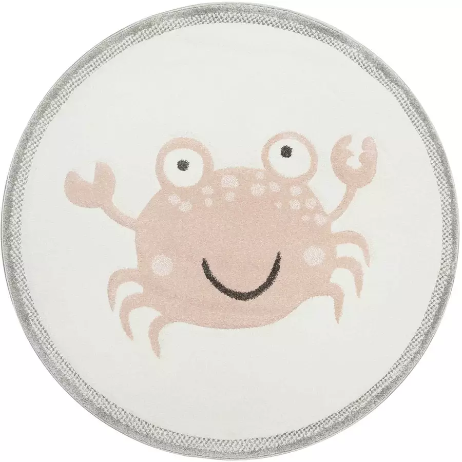 Esprit Kinderteppich Crab creme weiss rosa