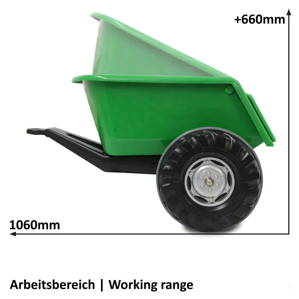 Jamara Jamara Anhänger für Traktor Power Drag/Big Wheel grün