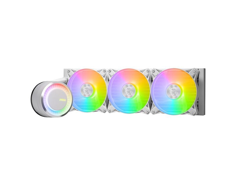 MSI Wasserkühlung MAG CORELIQUID E360 WHITE MSI MAG CORELIQUID E360 WHITE Computerkühlsystem Hauptplatine, Prozessor Flüssigkeitskühlung 12 cm Weiss