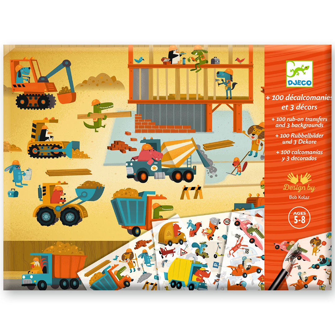 Djeco knutselset transferstickers asphalt