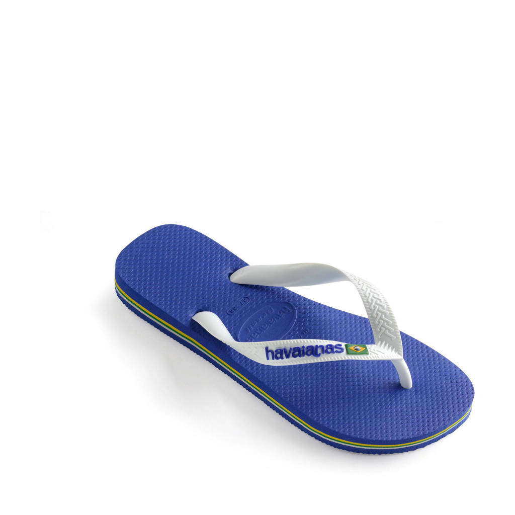 Havaianas Brasil Logoteenslippers marineblauw