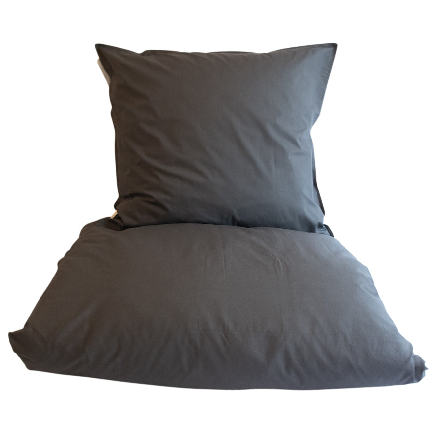 Omhu  Percale sengetøj - mørk grå