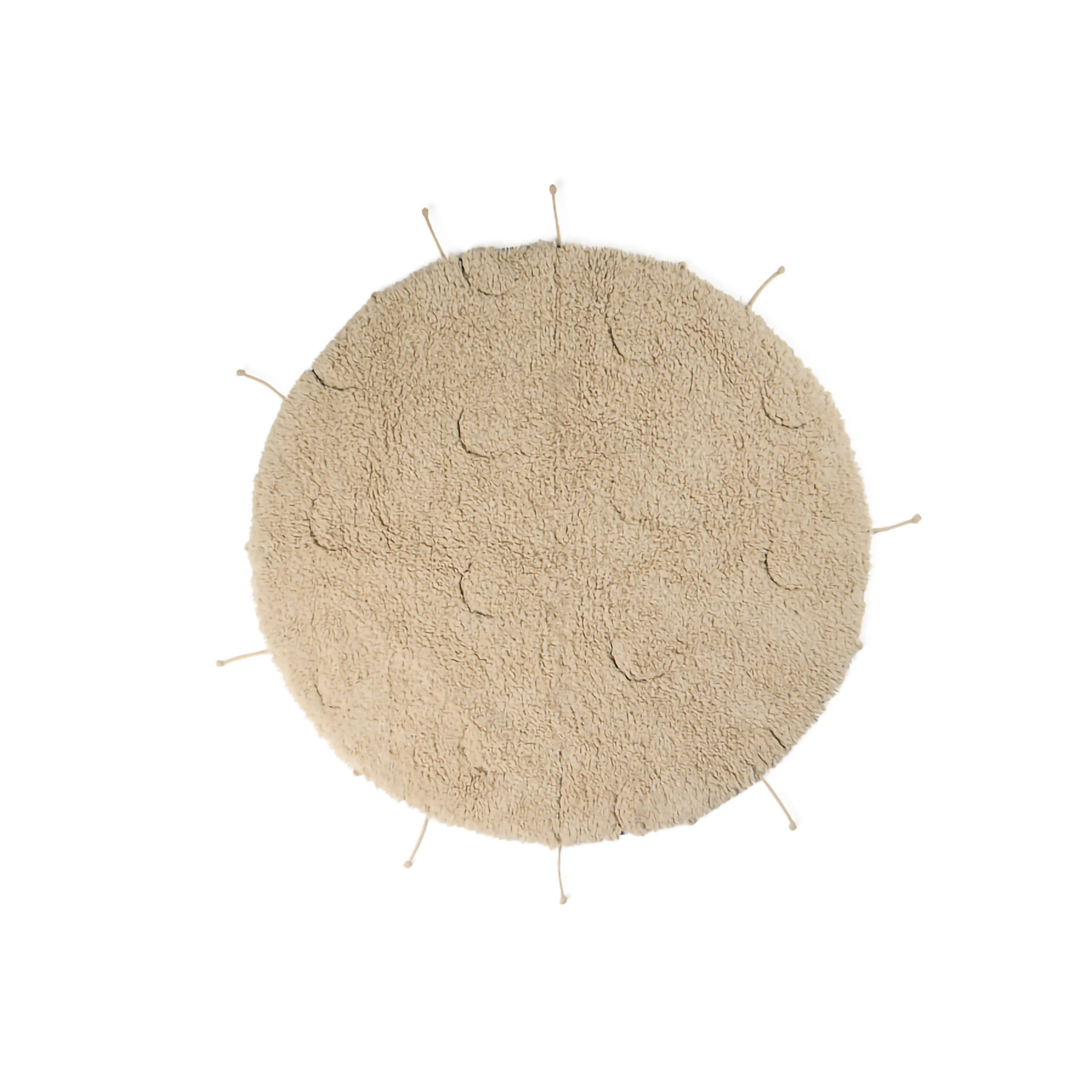 Tapis lavable lune multiforme | Beige